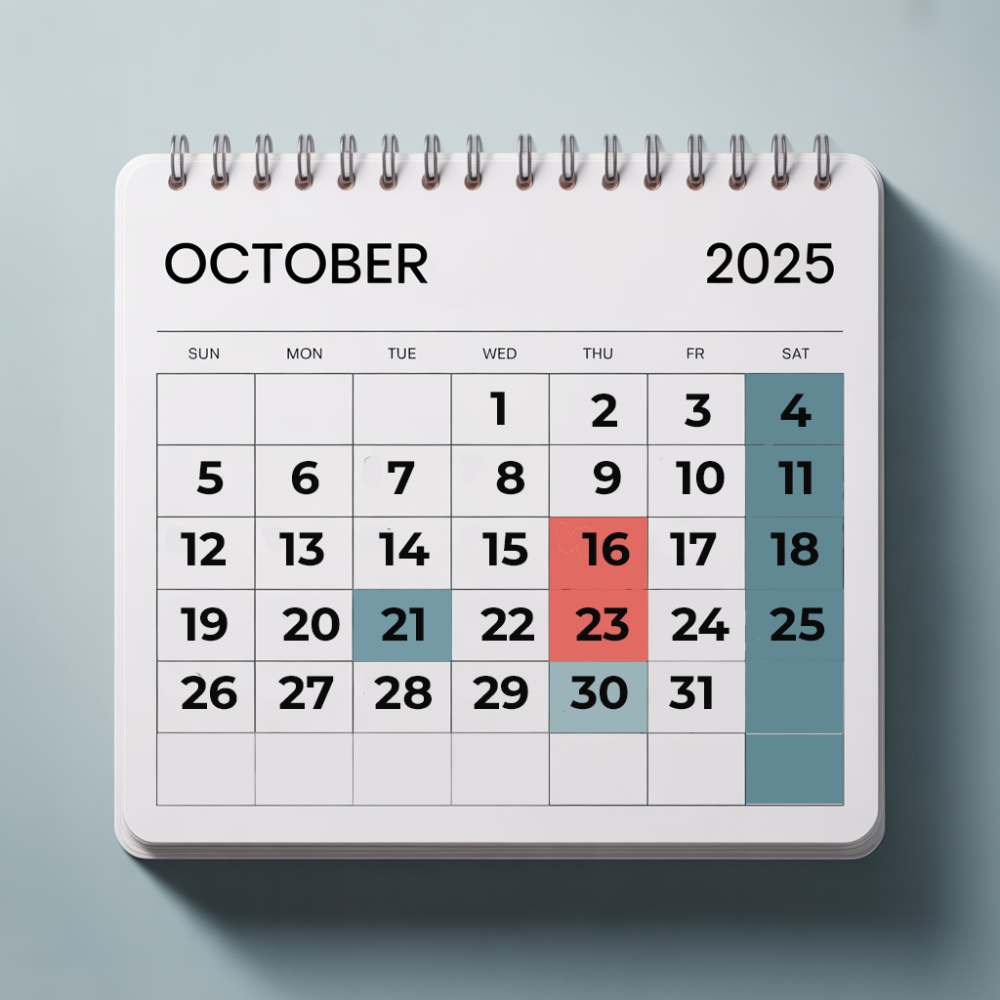 Календарь мероприятий на октябрь